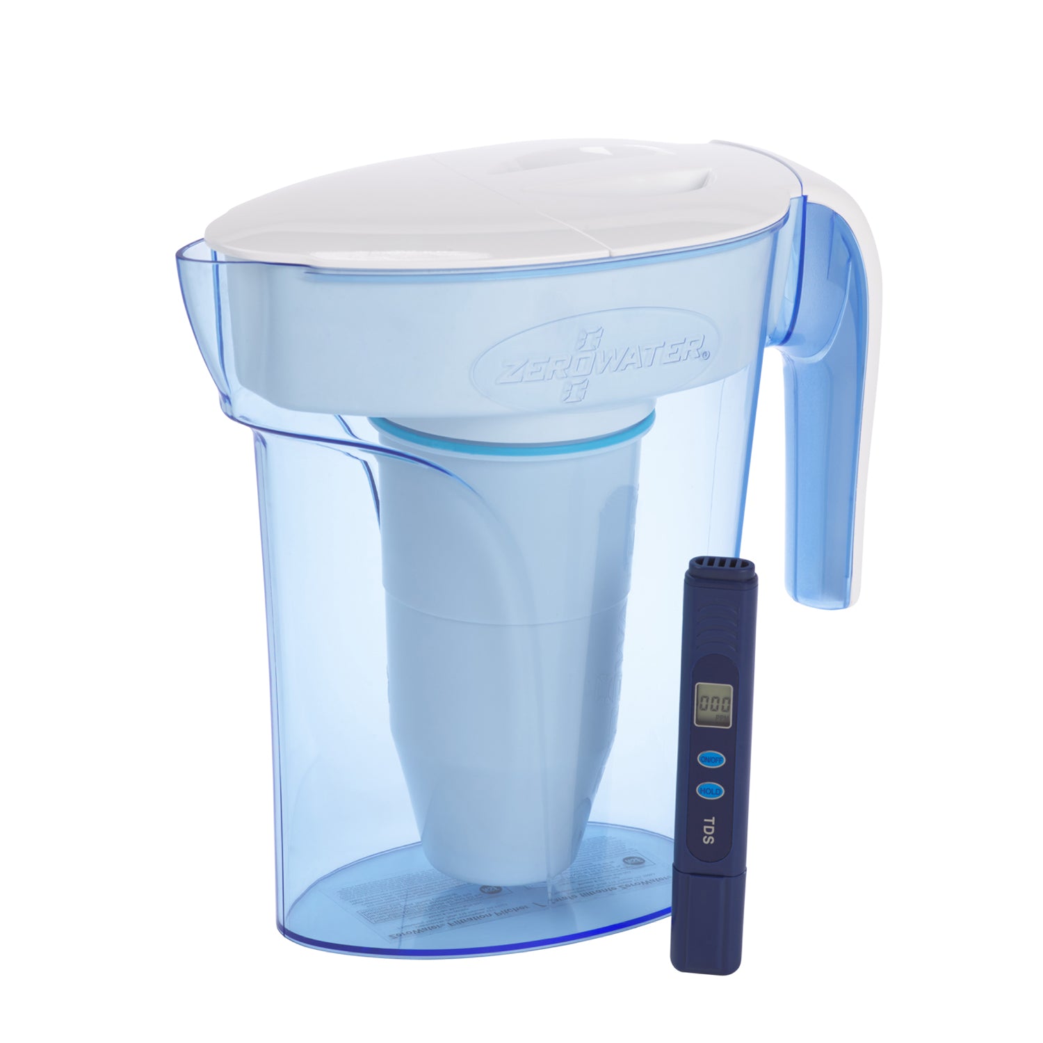 ZeroWater 1.7 litre water filter jug with TDS meter included