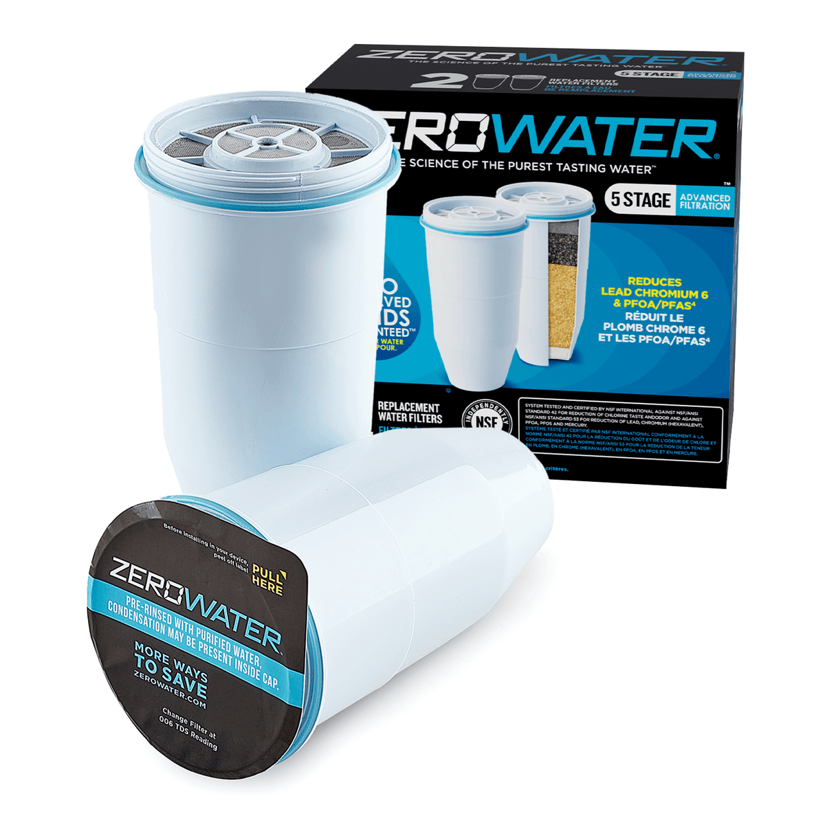 ZeroWater replacement filter 1-pack for pure drinking water


